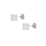 111 Angel Number Stud Earrings