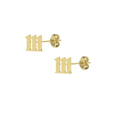 111 Angel Number Stud Earrings