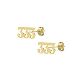 333 Angel Number Stud Earrings