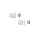 444 Angel Number Stud Earrings