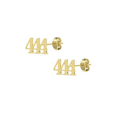 444 Angel Number Stud Earrings