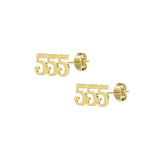 555 Angel Number Stud Earrings