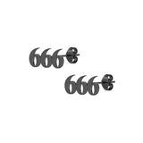 666 Angel Number Stud Earrings