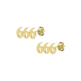 666 Angel Number Stud Earrings