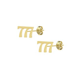 777 Angel Number Stud Earrings