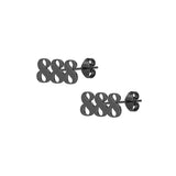 888 Angel Number Stud Earrings