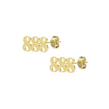 888 Angel Number Stud Earrings