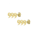 999 Angel Number Stud Earrings
