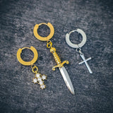 The Micro Cross Earring