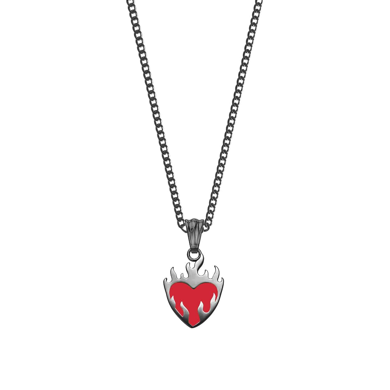 Mister Flaming Heart Necklace