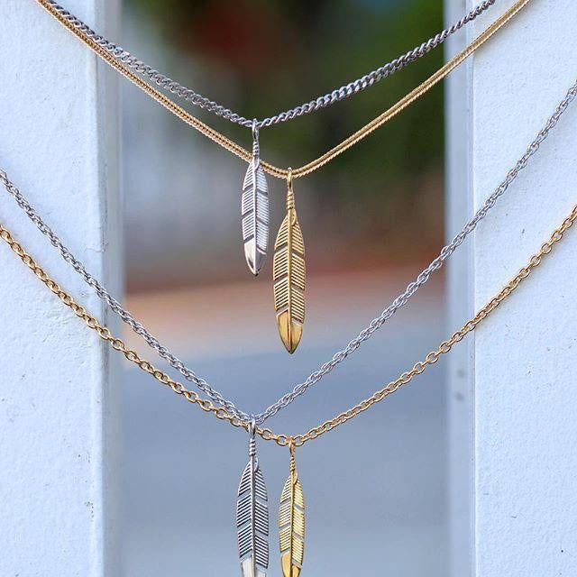 Weekend Vibes With The Feather Necklace