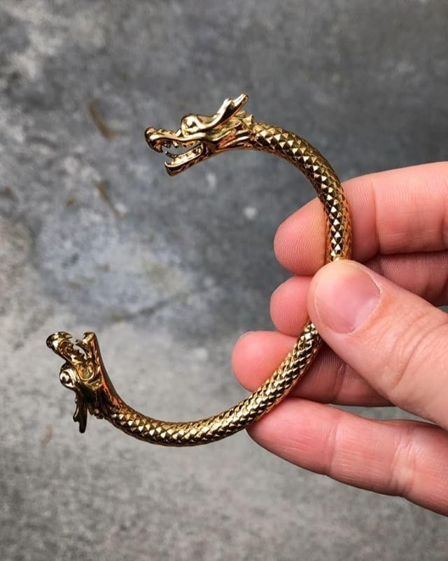 mens gold dragon bracelet
