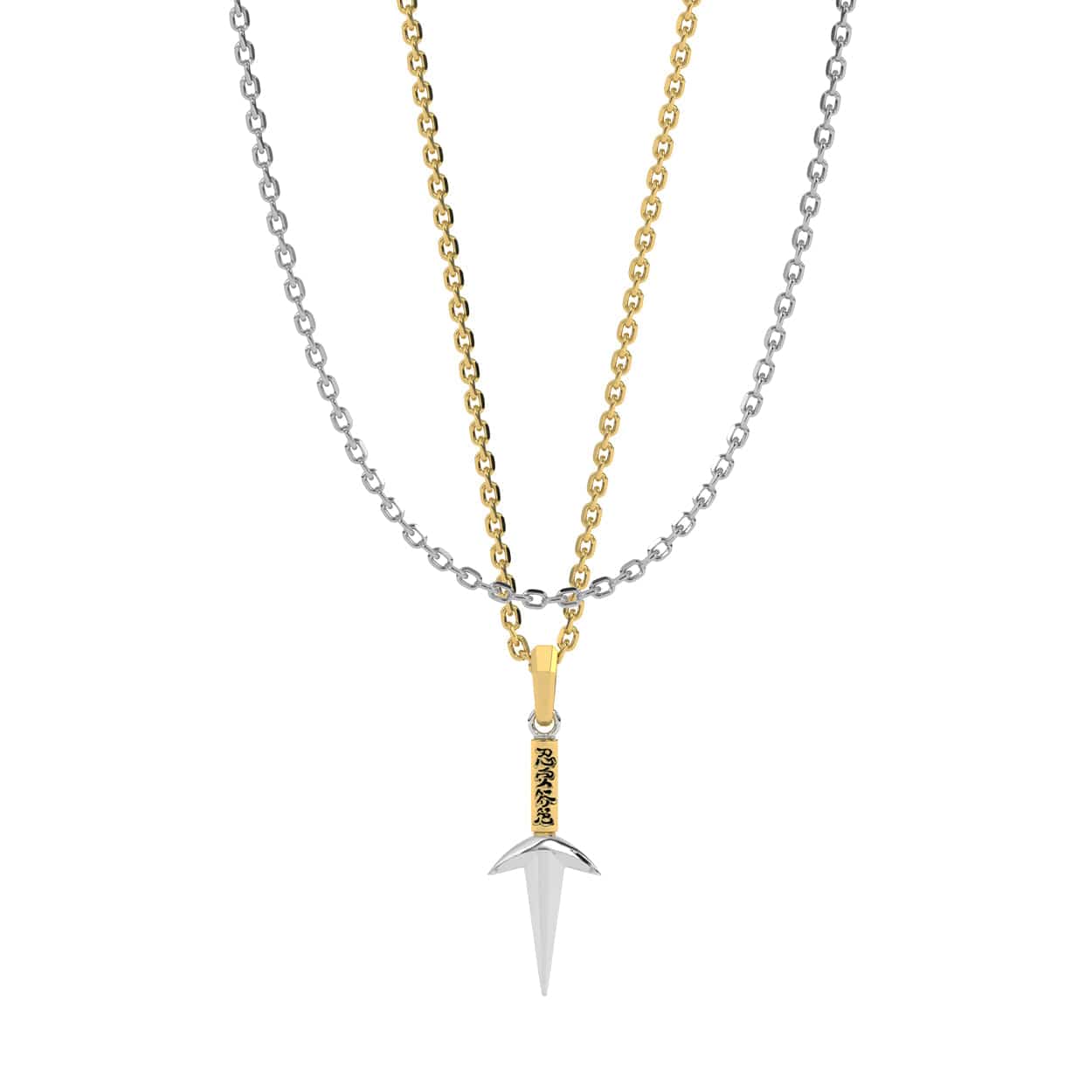 Officially licensed Naruto Minato Kunai Necklace in gold by MISTERVERSE