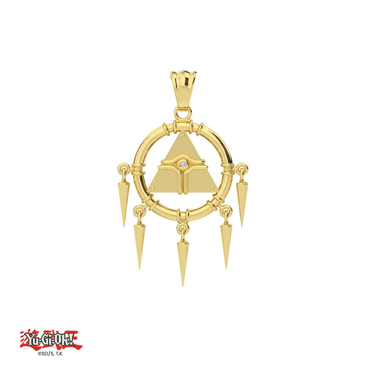 MISTERVERSE officially licensed Yu-Gi-Oh! Millennium Ring pendant in gold