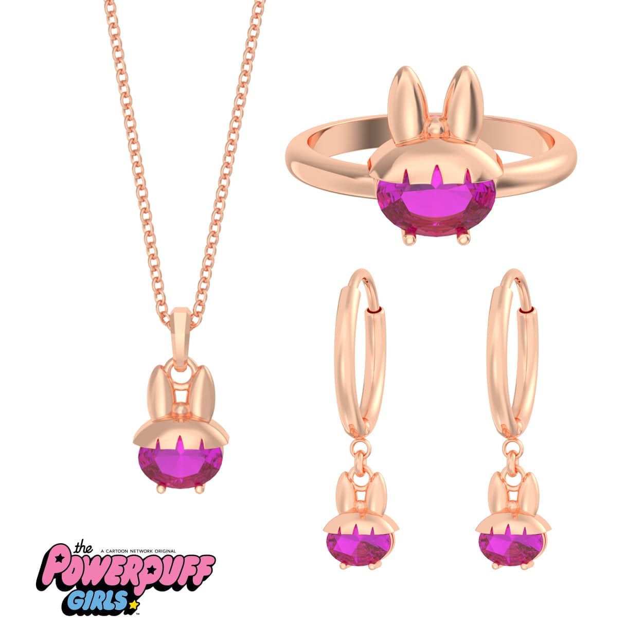 The Powerpuff Girls™ Earrings, Ring & Necklace Set