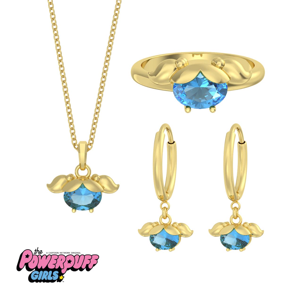 The Powerpuff Girls™ Earrings, Ring & Necklace Set