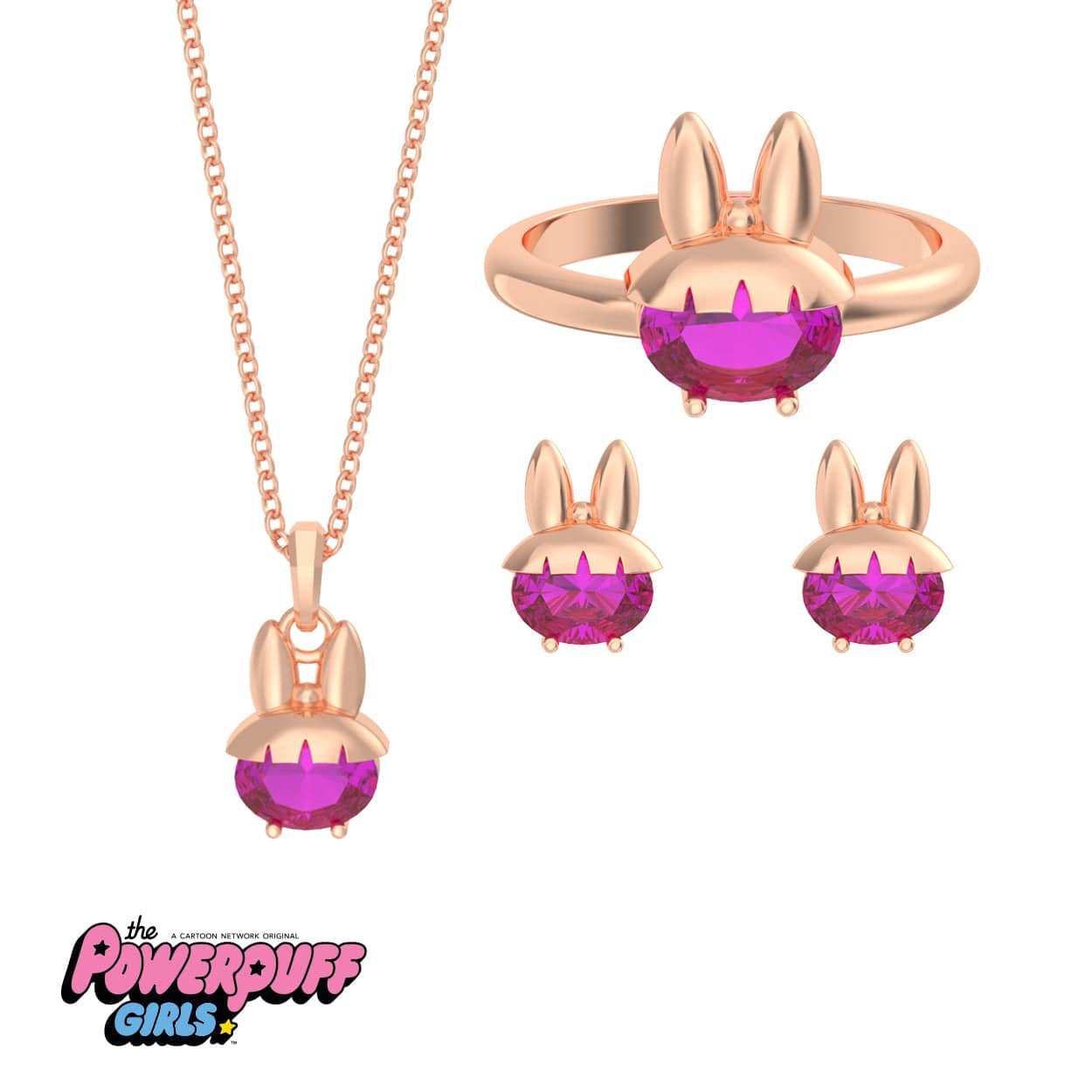 The Powerpuff Girls™ Earrings, Ring & Necklace Set