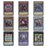 Battles of Legend: Glorious Gallery chibi variant art cards: Dark Magician Girl, Exodia, Summoned Skull, Vampire Lord, Tour Guide, Shi En, Evolzar Laggia, El Shaddoll Construct, Constellar Ptolemy M7