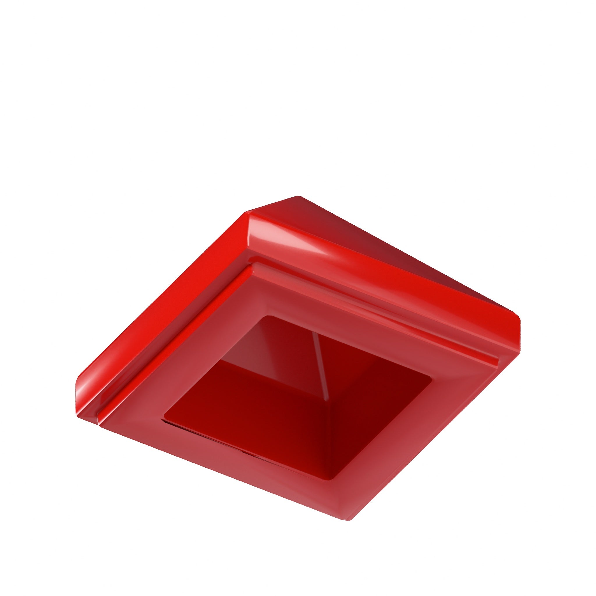 CONNEX Tile · 1x1 Pyramid · Red - back