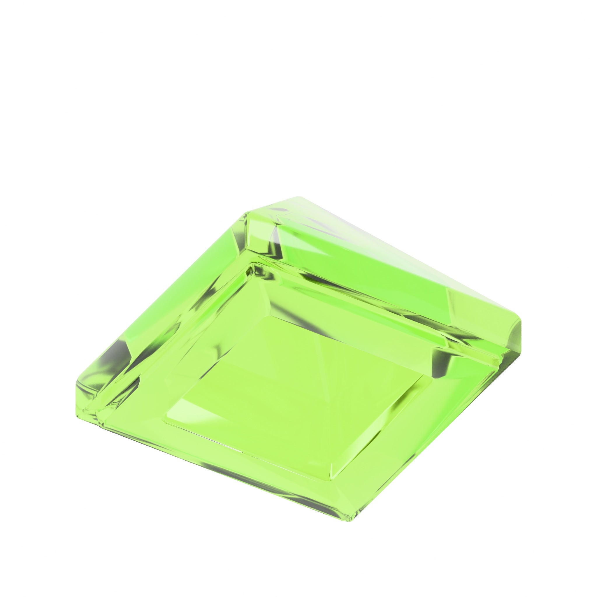 CONNEX Tile · 1x1 Pyramid · Trans Neon Green - back