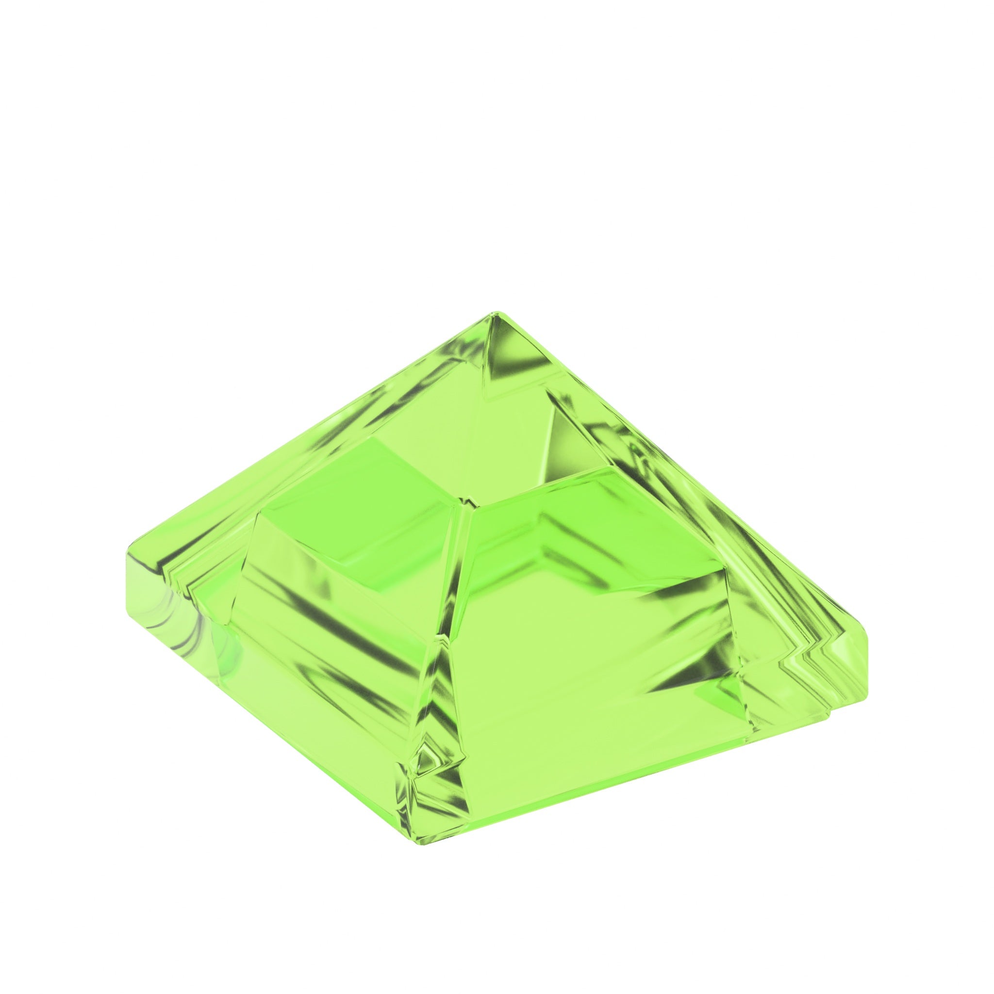 CONNEX Tile · 1x1 Pyramid · Trans Neon Green - front