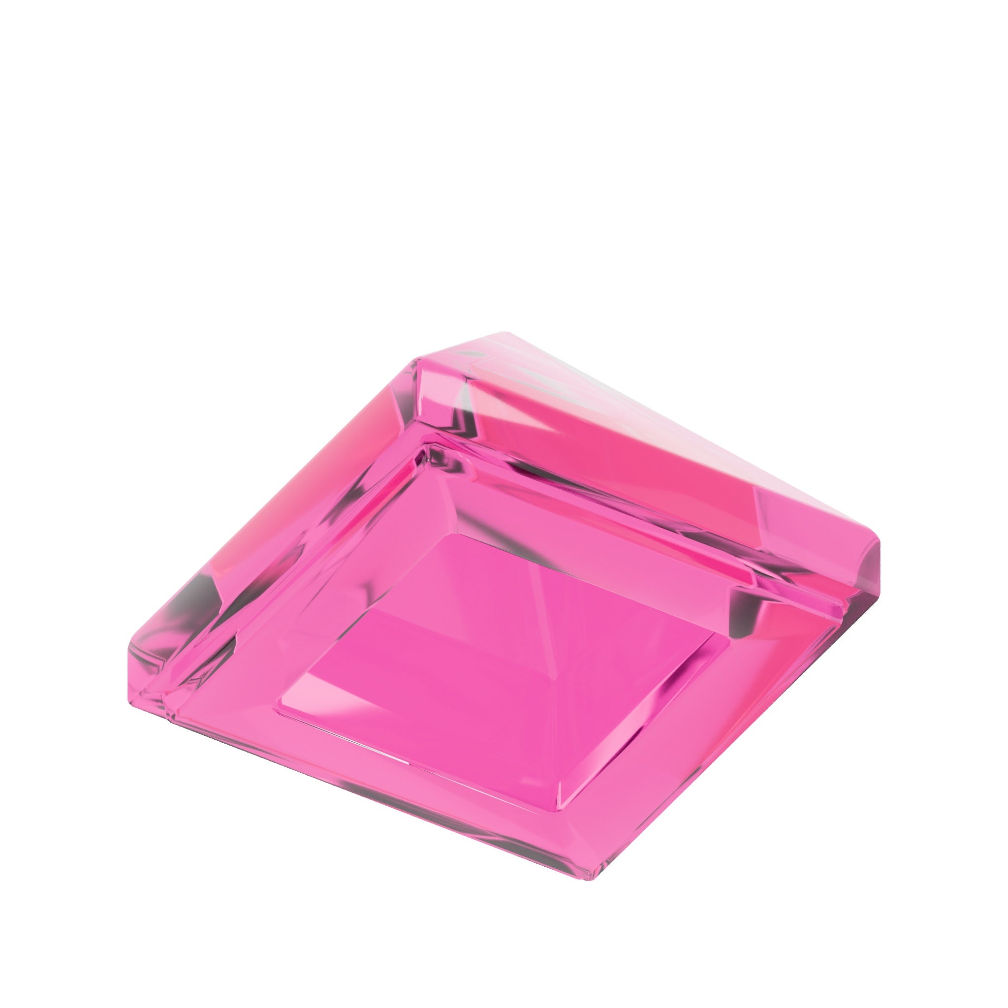 CONNEX Tile · 1x1 Pyramid · Trans Neon Pink - back