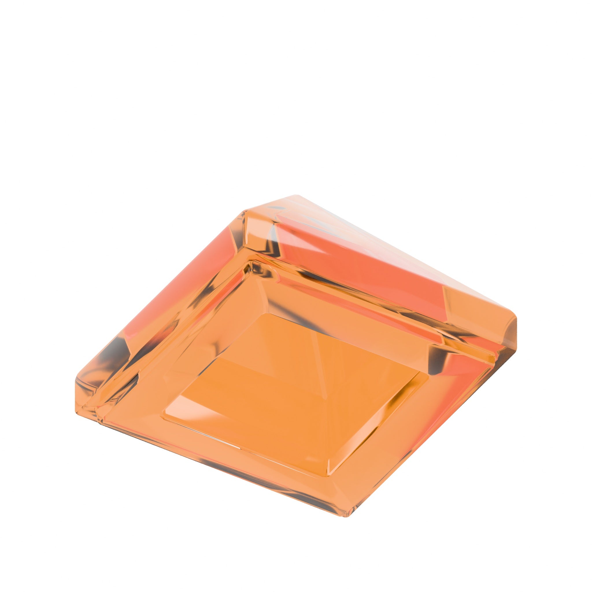 CONNEX Tile · 1x1 Pyramid · Trans Orange - back