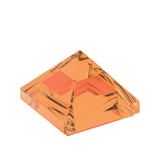 CONNEX Tile · 1x1 Pyramid · Trans Orange - front