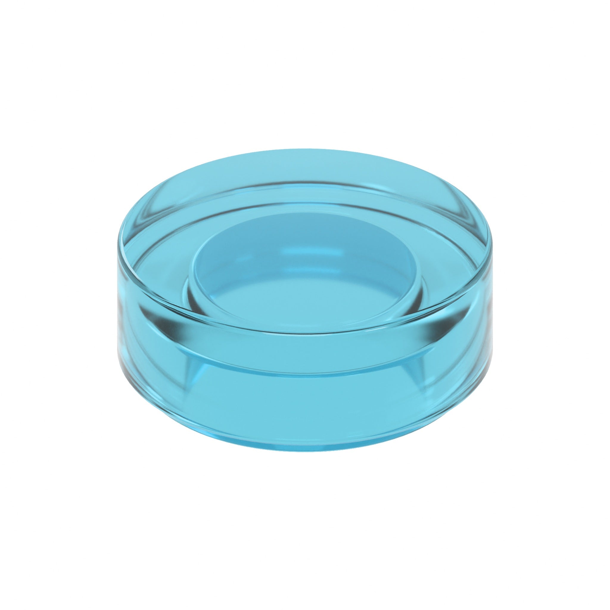 CONNEX Tile · 1x1 Round · Trans Light Blue - front