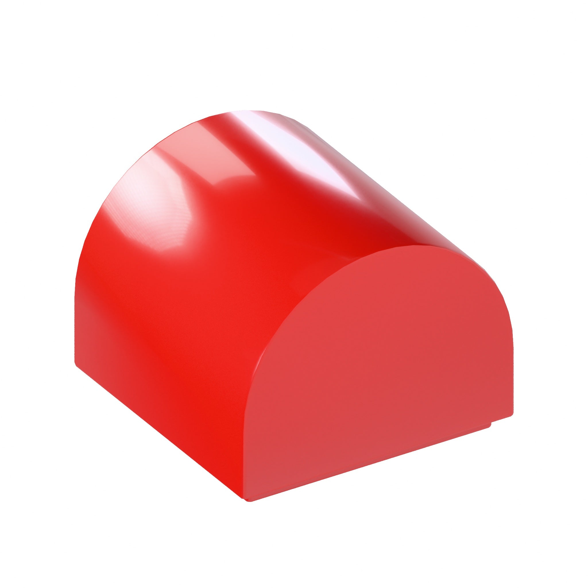 CONNEX Tile · 1x1 Curved Slope · Red - front