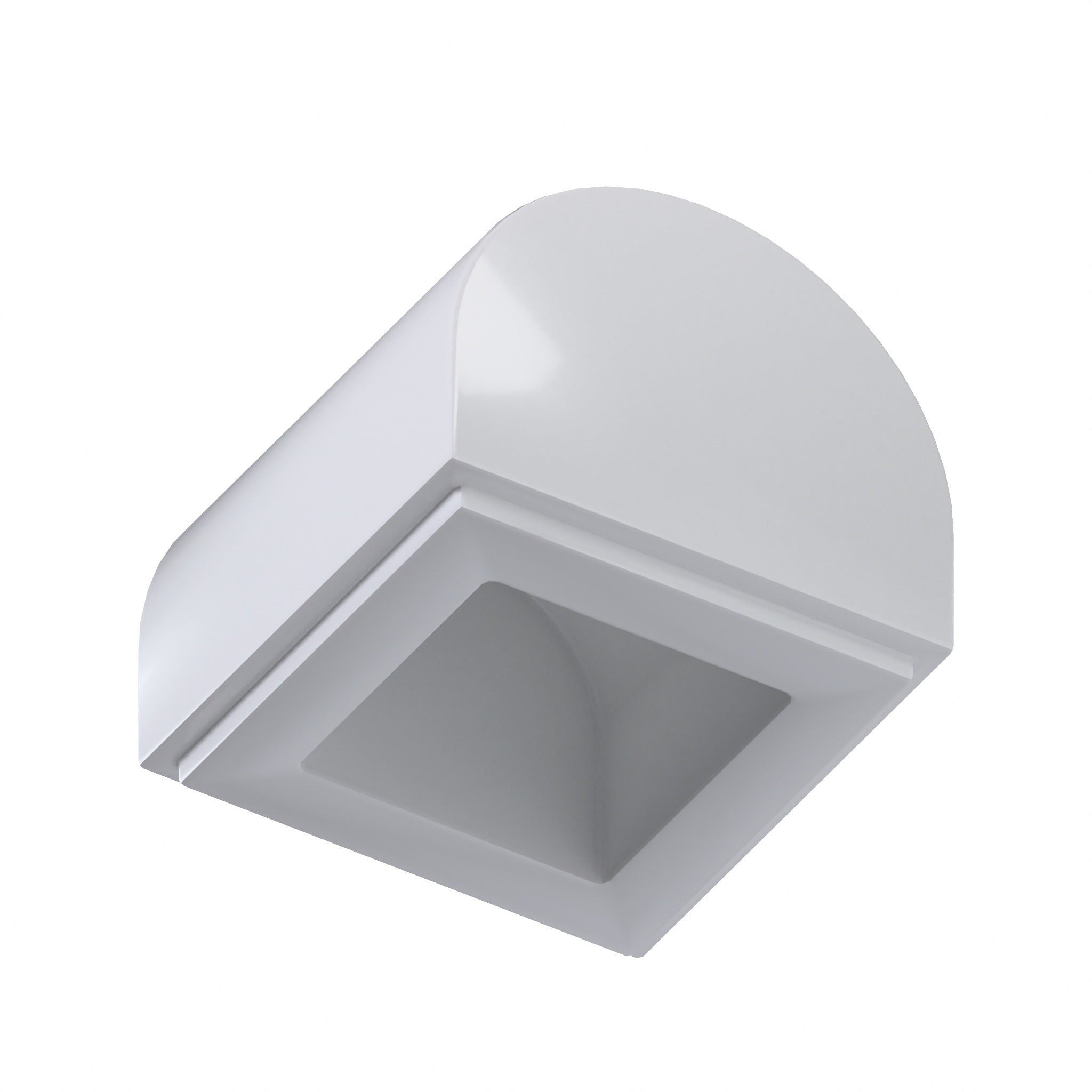 CONNEX Tile · 1x1 Curved Slope · White - back
