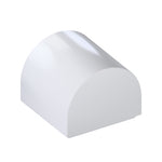 CONNEX Tile · 1x1 Curved Slope · White - front