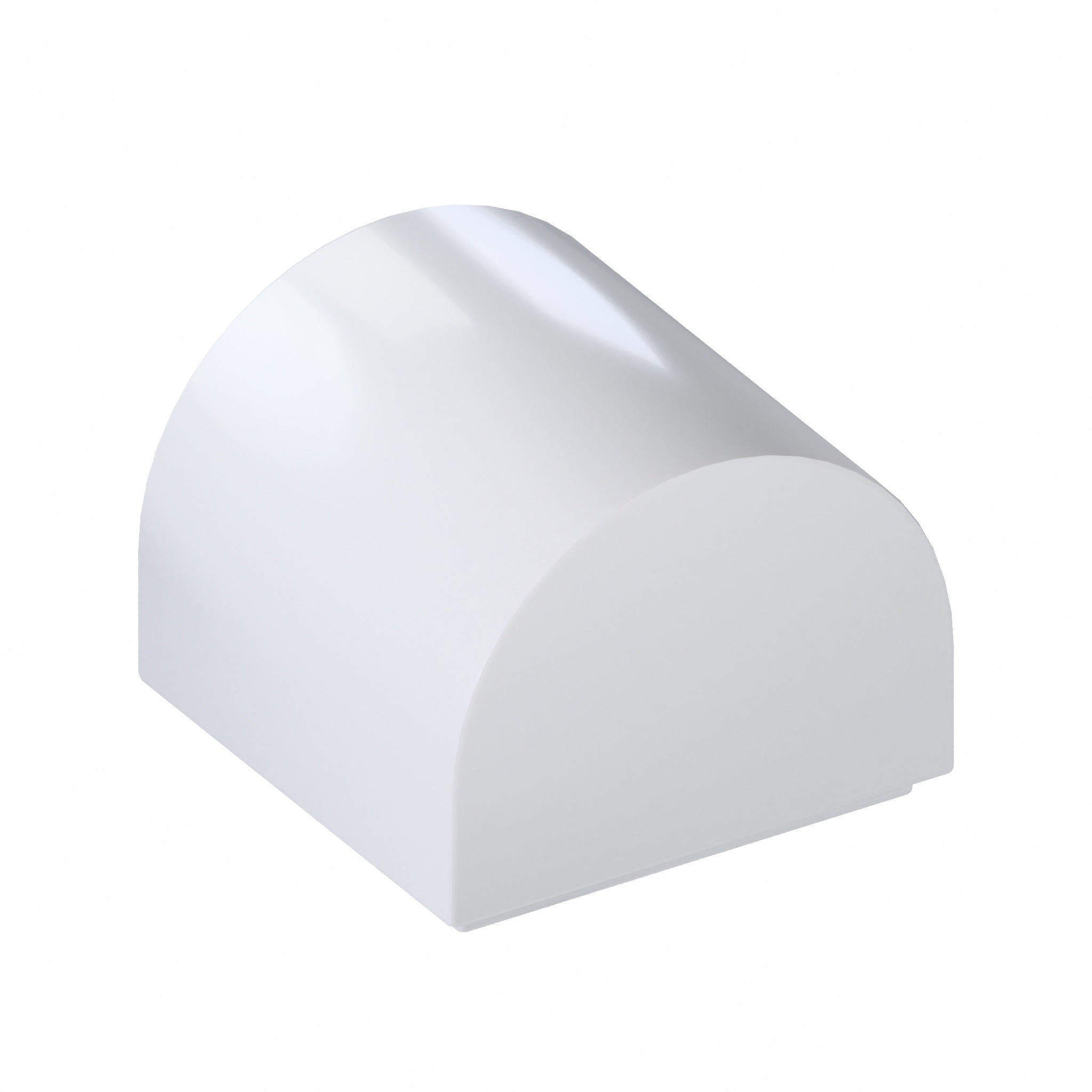 CONNEX Tile · 1x1 Curved Slope · White - front