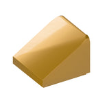 CONNEX Tile · 1x1 Slope · Pearl Gold - front