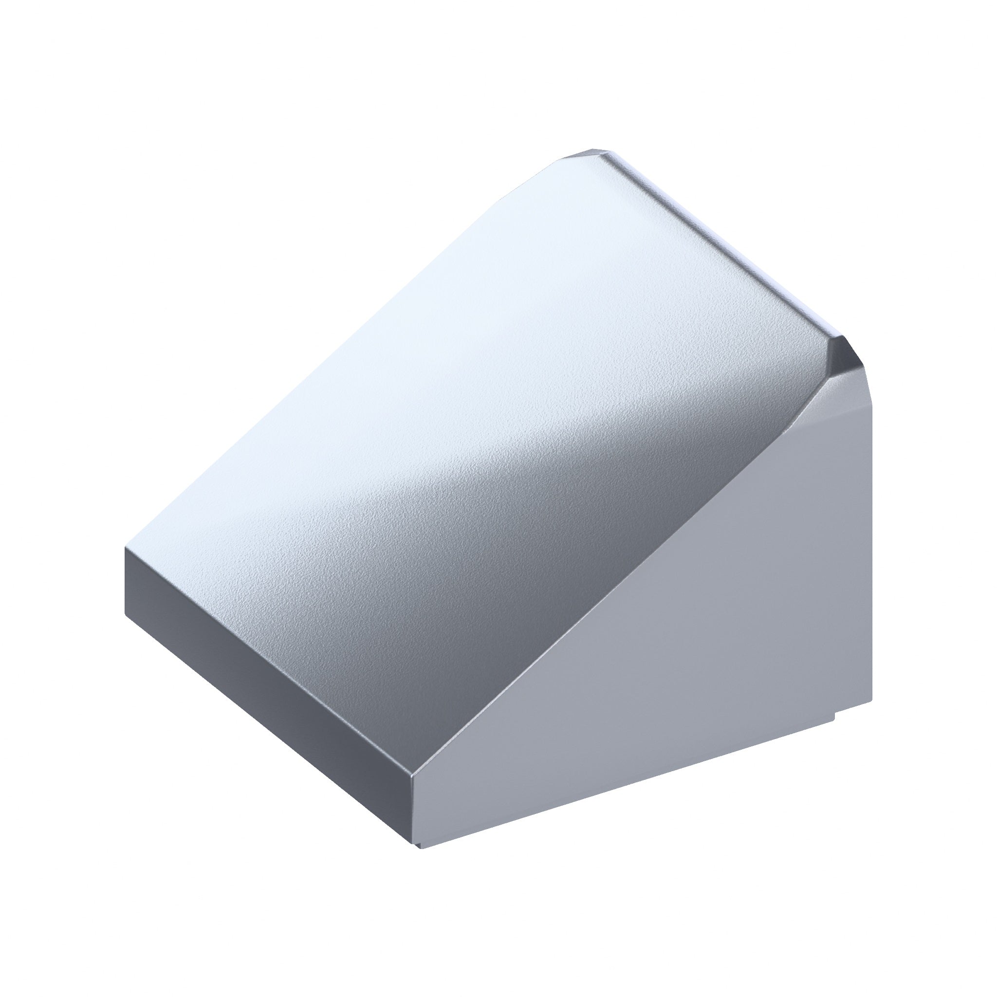 CONNEX Tile · 1x1 Slope · Metallic Silver - front