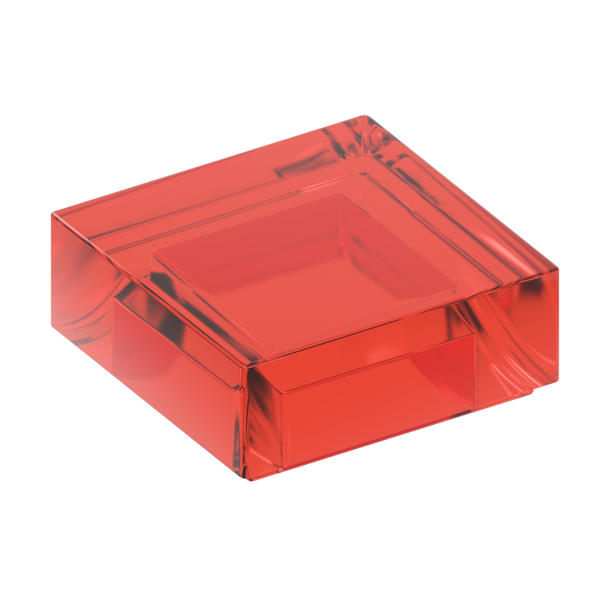 CONNEX Tile · 1x1 Square · Trans Red - front