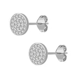 The Pavé Round Stud Earring