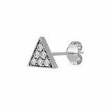 Mister Pavé Triangle Stud Earring