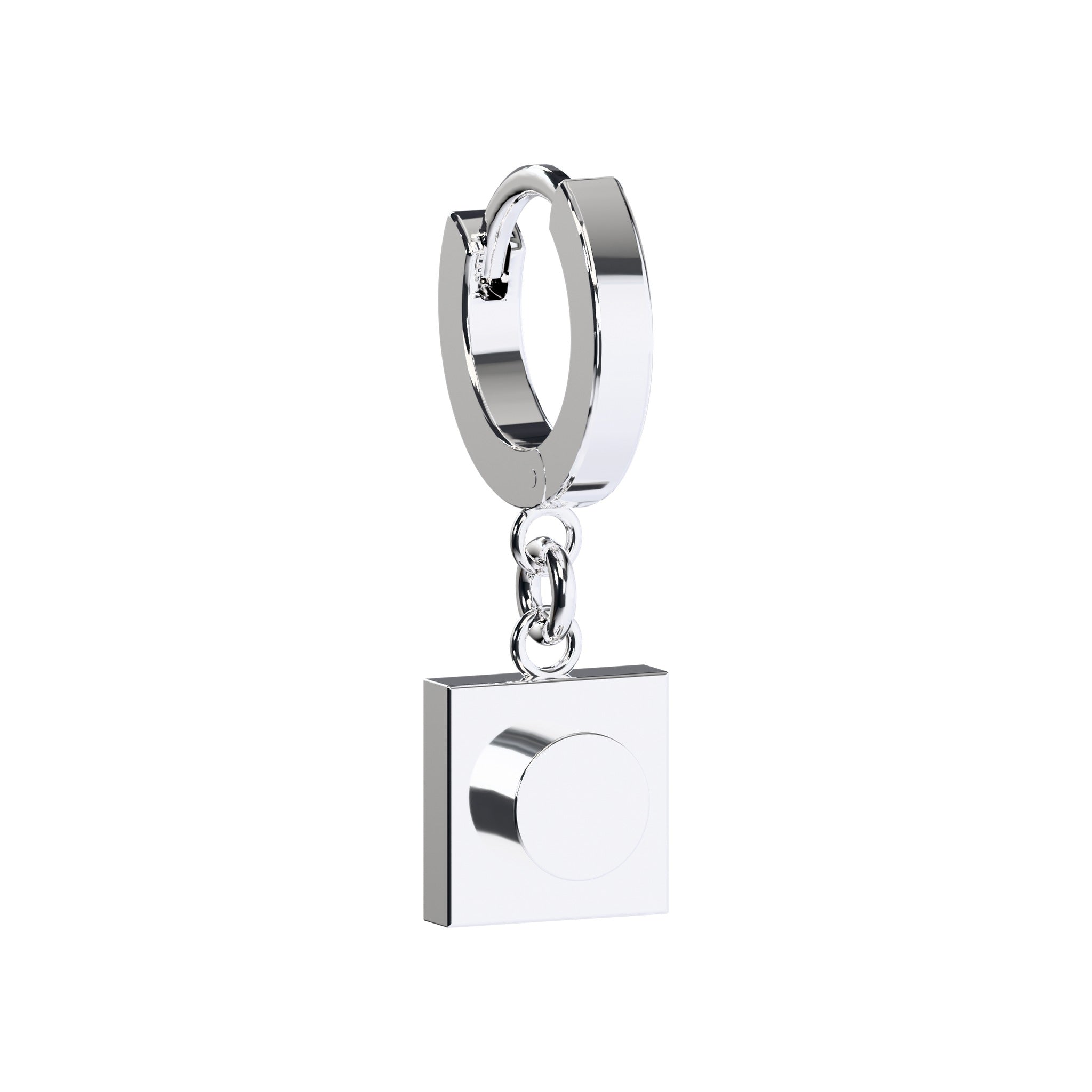 CONNEX Huggie Earring · 1x1 Square · Chrome - photo 4