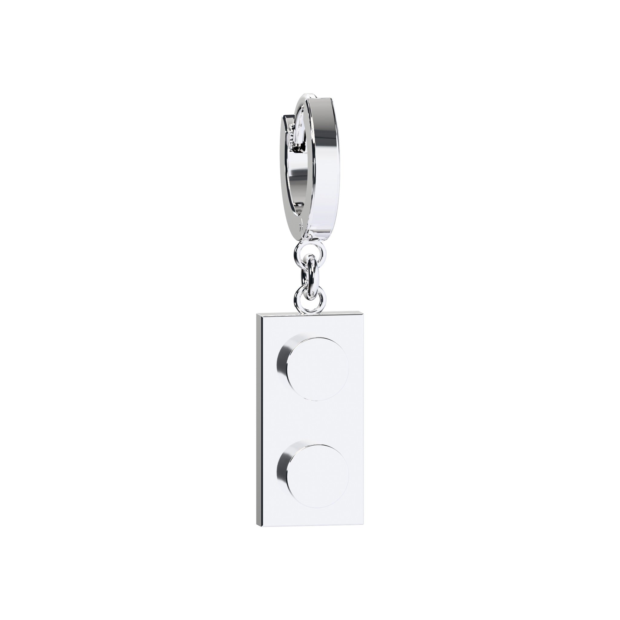 CONNEX Huggie Earring · 1x2 · Chrome - photo 1