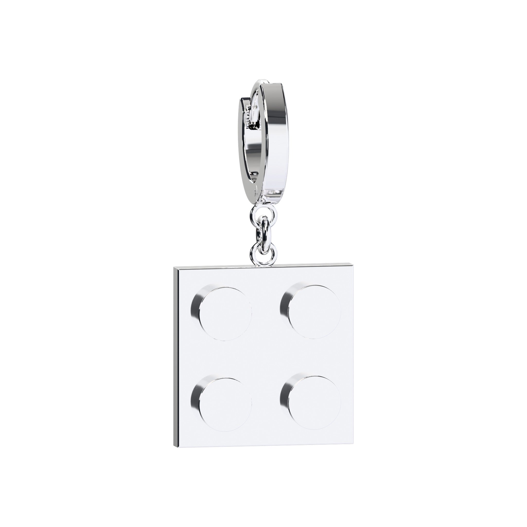 CONNEX Huggie Earring · 2x2 · Chrome - photo 1