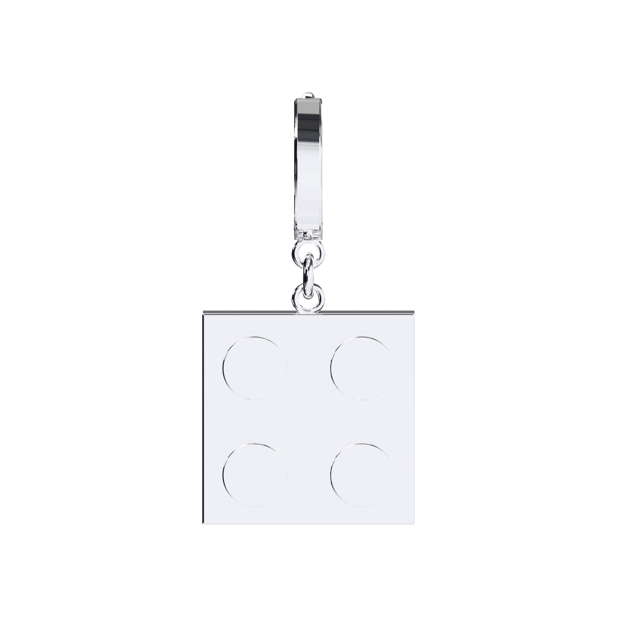 CONNEX Huggie Earring · 2x2 · Chrome - photo 2