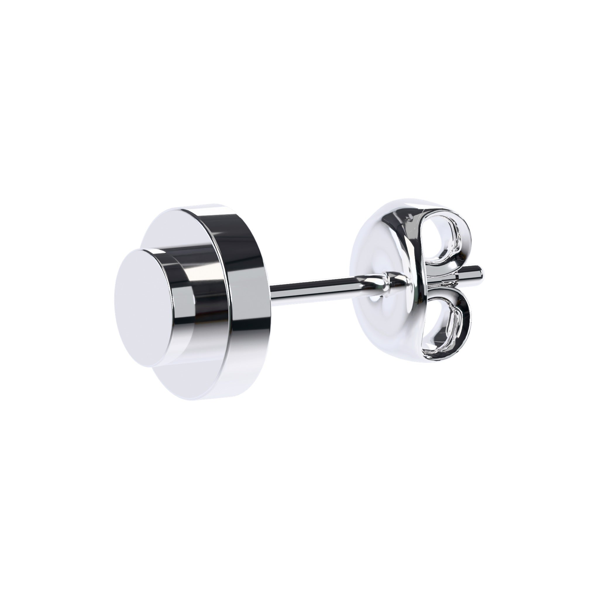 CONNEX Stud Earring · 1x1 Round · Chrome - photo 3