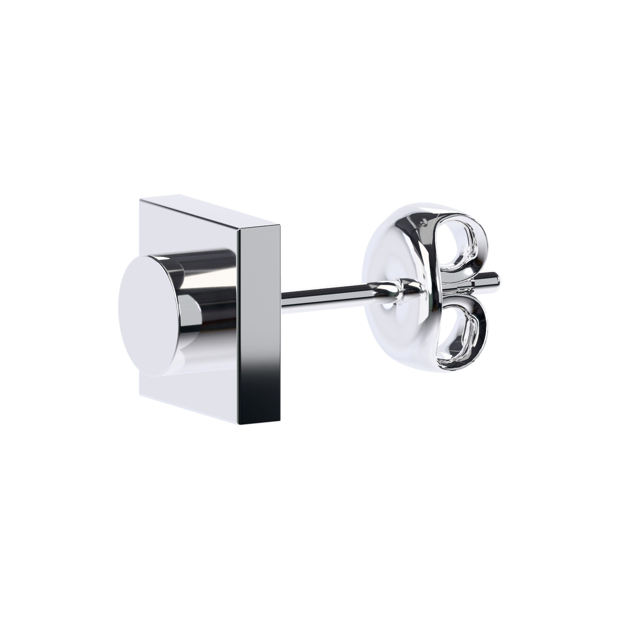 CONNEX Stud Earring · 1x1 Square · Chrome - photo 3