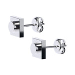 CONNEX Stud Earring · 1x1 Square · Chrome - photo 5