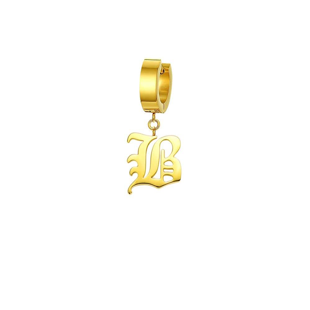 Mister Old English Initial Earring
