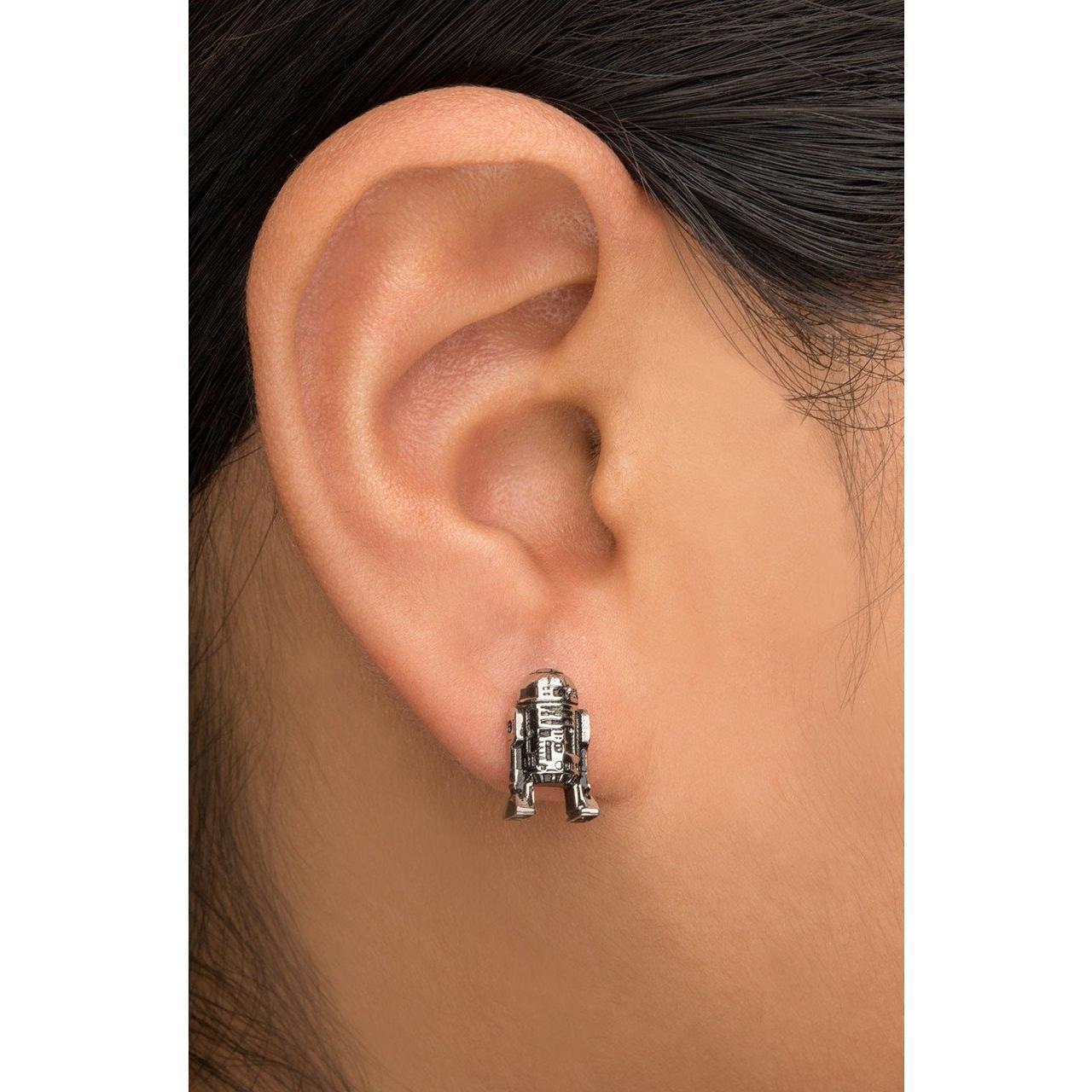 Star Wars R2D2 Earrings - Chrome - Mister SFC - Fashion Jewelry - Fashion Accessories